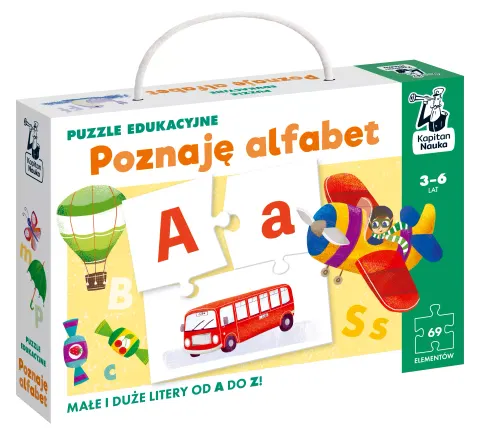 Puzzle edukacyjne Alfabet, Kapitan Nauka