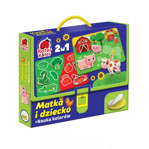 Gra edukacyjna Zwierzątka Mama i Dziecko + Nauka Kolorów, Roter Kafer