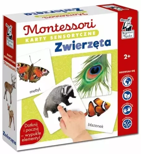 Karty sensoryczne Montessori Zwierzęta, Kapitan Nauka