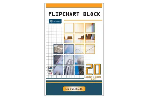 BLOK FLIPCHART 65x100cm GŁADKI 20 KARTEK INTERDRUK
