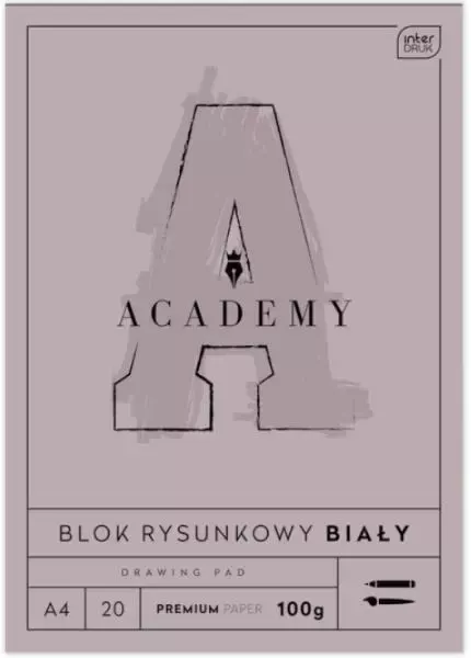 Blok rysunkowy A4 20 100g ACADEMY Interdruk