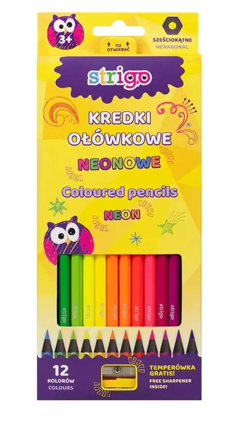 Kredki ołówkowe 12kol/180 Neon Ssc117 Temper Wb