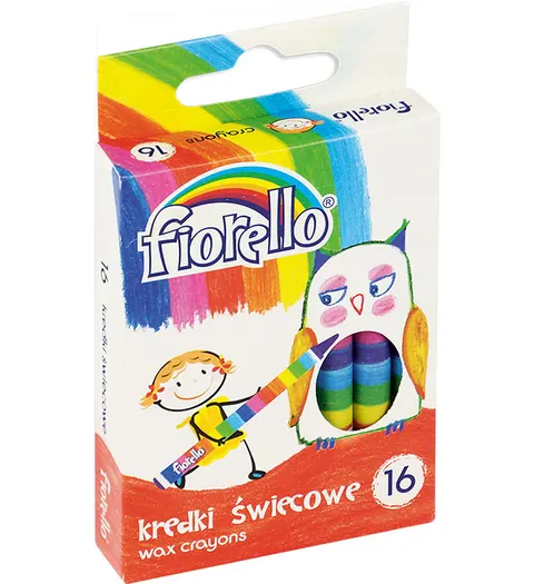 Kredki świecowe 16 kolorów FIORELLO