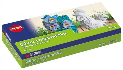 Glina rzeźbiarska: biała samoutwardzalna 500g
