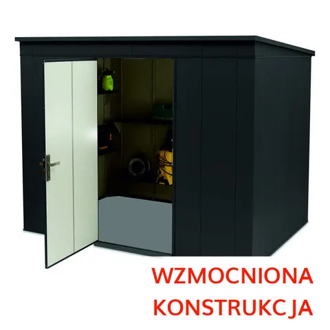 Domek narzędziowy 2,86x1,86 (m) RAL 7016 - WZMOCNIONA KONSTRUKCJA