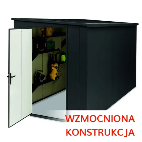 Domek narzędziowy 3,36x1,86 (m) RAL 7016 - WZMOCNIONA KONSTRUKCJA