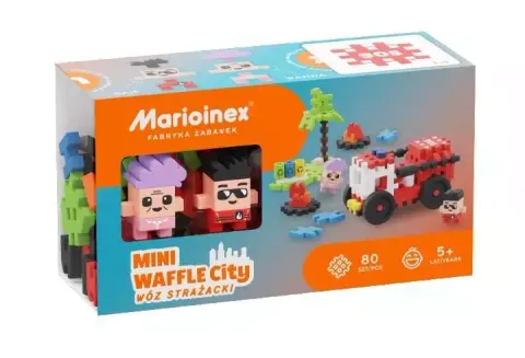 Klocki Mini Waffle 80 elementów Straż pożarna