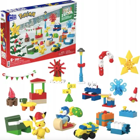 MEGA CONSTRUX POKEMON KLOCKI kalendarz adwentowy, dla dzieci +6 lat