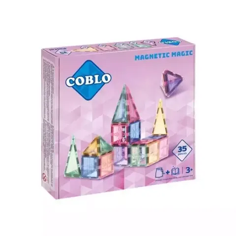 COBLO, magnetyczne klocki konstrukcyjne pastel 35 elem.
