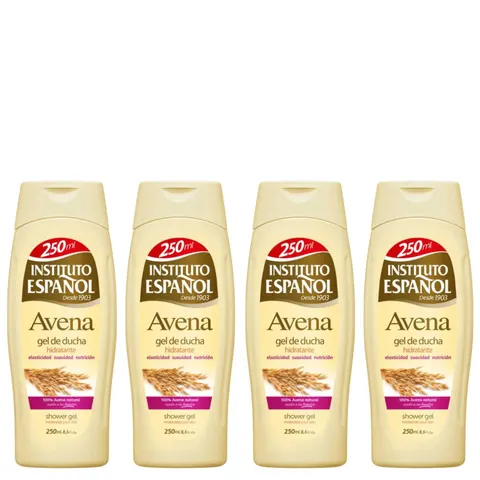 INSTITUTO ESPANOL AVENA Kremowy żel pod prysznic OWIES 250 ml, pakiet 4 szt.