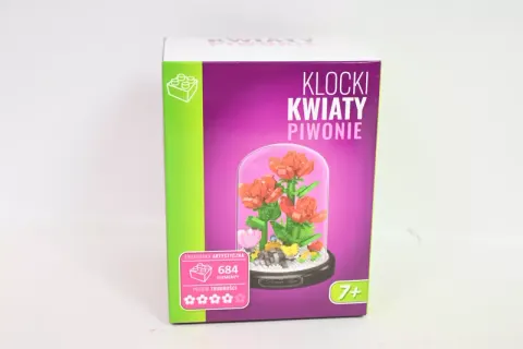 Klocki kwiaty-piwonie p/kloszem 684el 176470