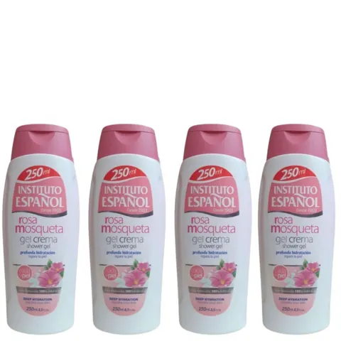 INSTITUTO ESPANOL Kremowy Żel pod prysznic DZIKA RÓŻA 250 ml, pakiet 4 szt.
