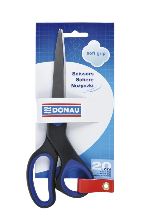 Nożyczki Donau Soft Grip 20 cm niebieskie