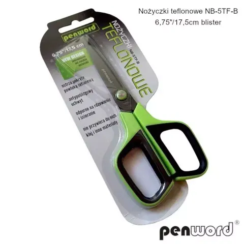 Nożyczki Biurowe Domowe Teflonowe Penword 17cm NB-5TF-B