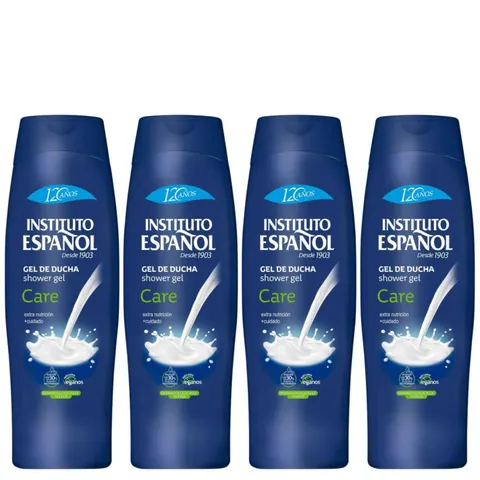 INSTITUTO ESPANOL Żel pod prysznic CARE 650 ml, pakiet 4 szt.
