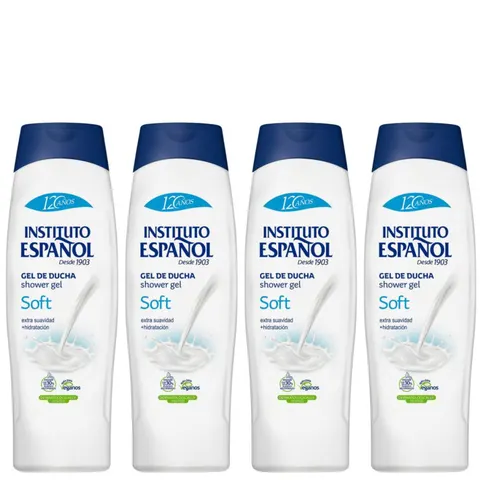 INSTITUTO ESPANOL Żel pod prysznic SOFT 650 ml, pakiet 4 szt.