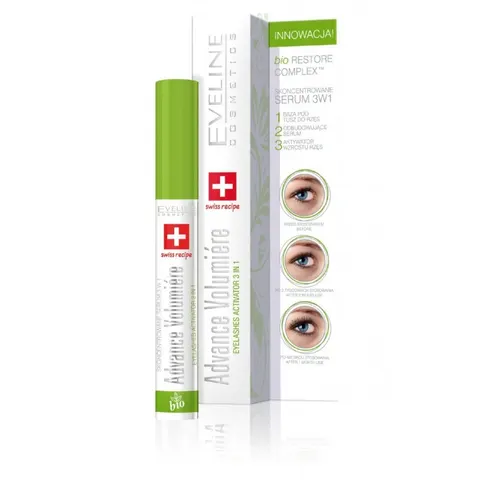 EVELINE ADVANCE VOLUMIERE Serum do rzęs 3w1, 10 ml