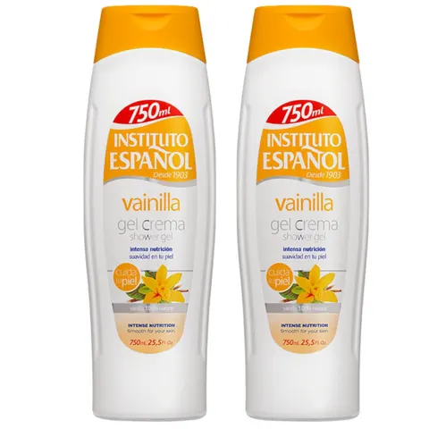 INSTITUTO ESPANOL Żel pod prysznic WANILIA 750 ml, pakiet 2 szt.