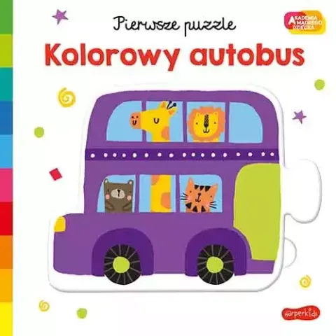 HarperKids Akademia Mądrego Dziecka Pierwsze Puzzle Kolorowy Autobus