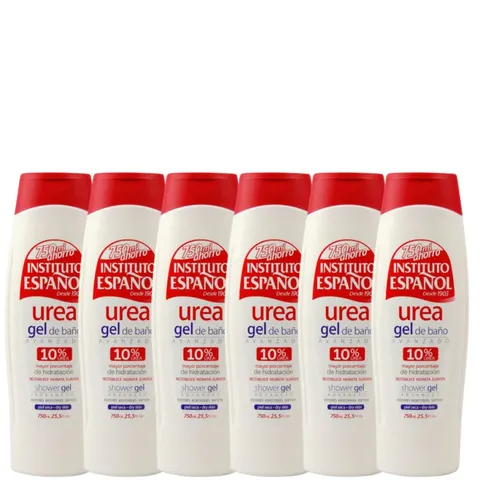 INSTITUTO ESPANOL UREA Ultra nawilżający żel pod prysznic, 10% MOCZNIK 750 ml, pakiet 6 szt.