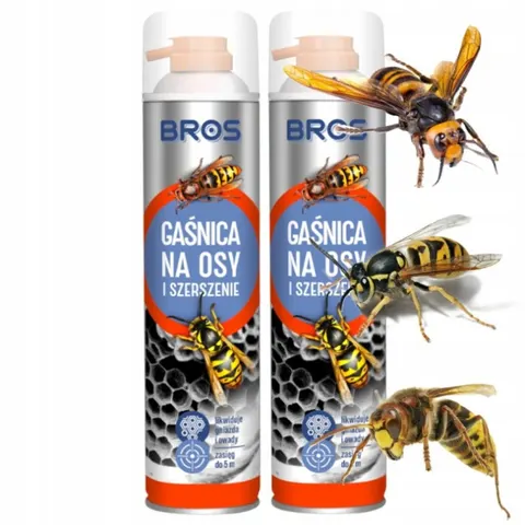 BROS Gaśnica na osy i szerszenie 600 ml, pakiet 2 szt.