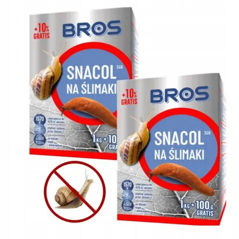 BROS Środek na slimaki MOCNY SNACOL 1,1kg, pakiet 2 opakowań