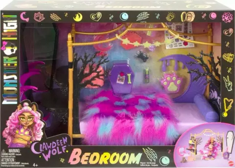 Monster High. HHK64 Sypialnia Clawdeen Wolf