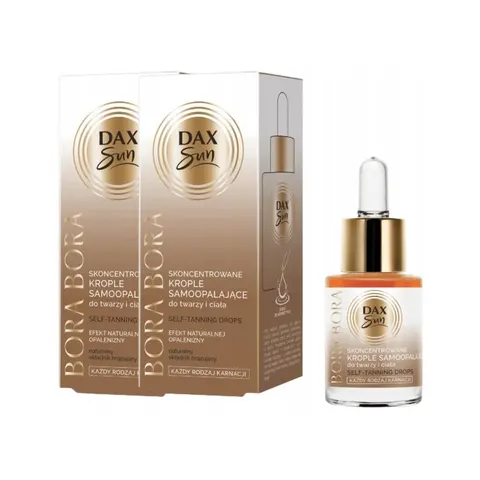 DAX SUN Krople do ciała i twarzy SAMOOPALAJĄCE BORA 15 ml, pakiet 2 szt.