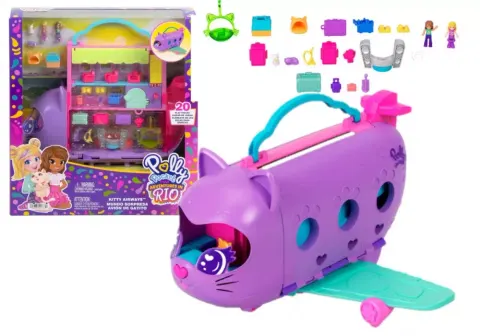 Polly Pocket. HWP19 Kotolot. Koci samolot