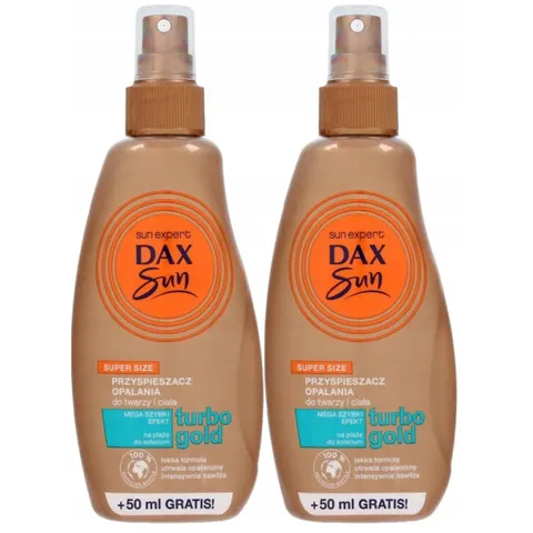 DAX SUN Przyśpieszacz do opalania TURBO GOLD 200 ml, pakiet 2 szt.