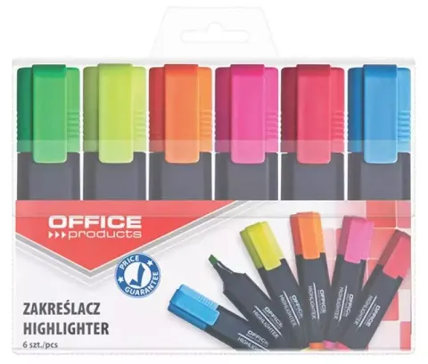 Zakreślacz OFFICE PRODUCTS mix 6szt /17055219-99/