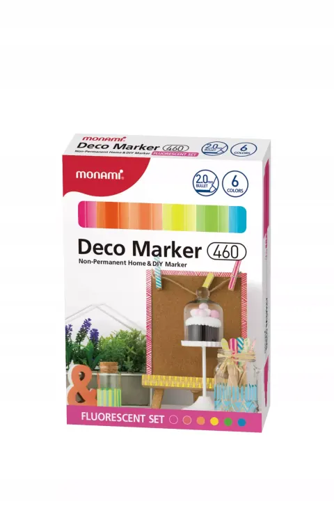 Markery fluorescencyjne Monami Deco Marker 6 szt.