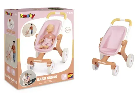 Smoby Baby Nurse Mój Pierwszy Wózek Dla Lalki Do 42cm Różowy