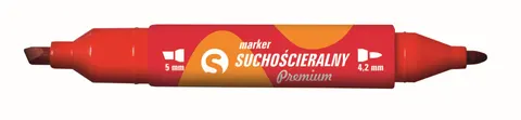 Marker do tablic Tetis premium 2 końcówki czerwony