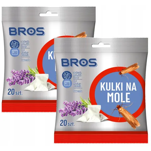 BROS Kulki na mole lawenda 20 szt, pakiet 2 szt.