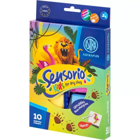 Lekka Masa Plastyczna Astra Dżungla Sensorio Kids-10 Kolorów 336123021