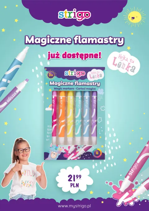 Flamastry Magiczne Hejka tu Lenka 6 Kolorów