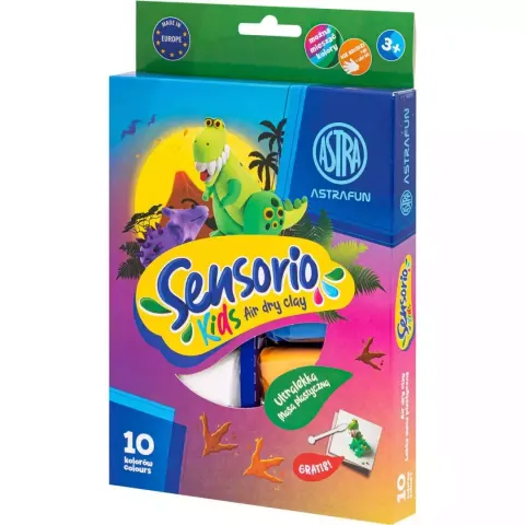 Lekka Masa Plastyczna Astra Dinozaury Sensorio Kids-10 Kolorów 336123022