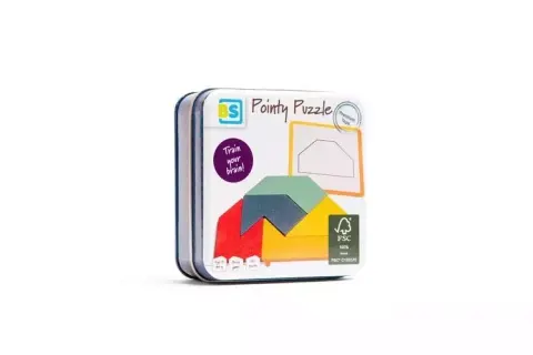BS Toys, drewniana gra logiczna - Łamigłówka puzzle obrazkowe Buiten Speel
