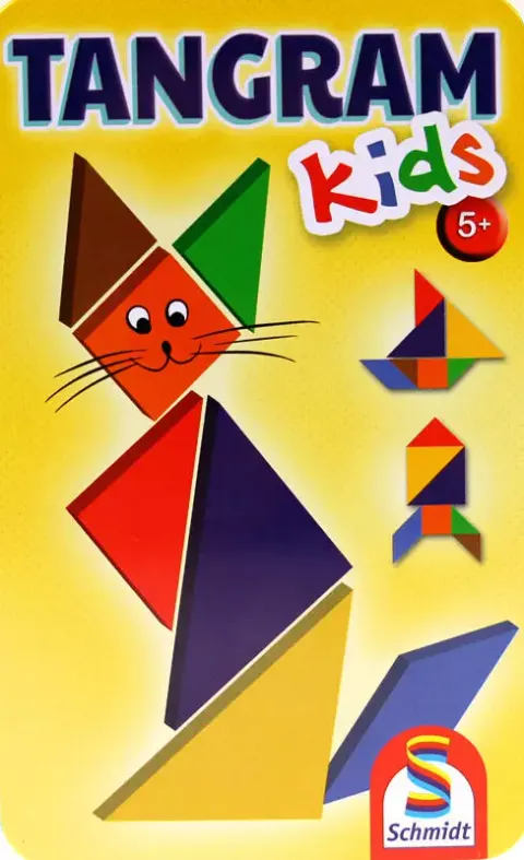 Gra Tangram dla dzieci w metalowej puszce