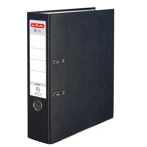 Segregator z mechanizmem A4 80mm HERLITZ Q.FILE PP kol. czarny 11167061