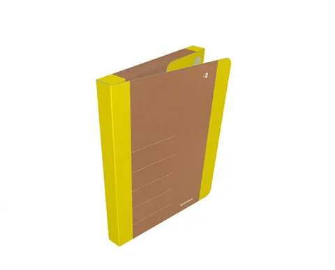 Teczka skrzydłowa na rzepy A4 3cm DONAU LIFE żółta 1szt. /2074001FSC-11/