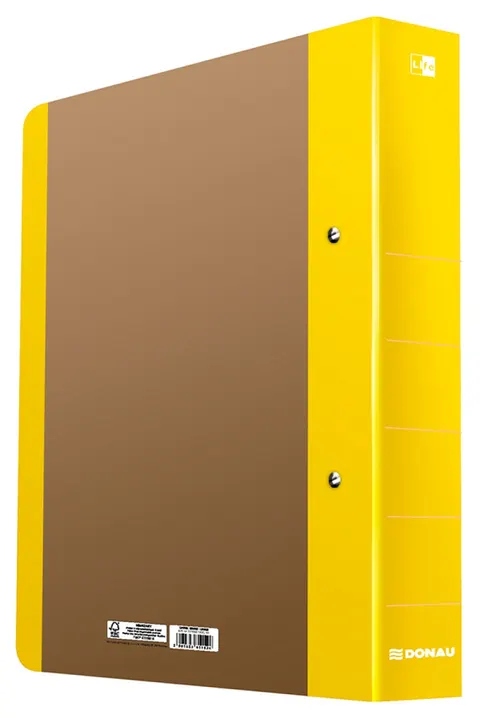 Segregator DONAU LIFE ringowy A4/50 2RD/30 żółty /3835001FSC-11