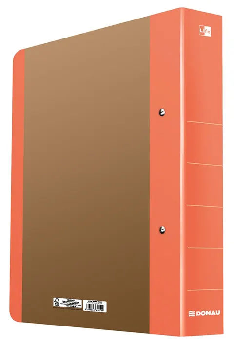Segregator DONAU LIFE ringowy A4/50 2RD/30 pomarańczowy /3835001FSC-12/