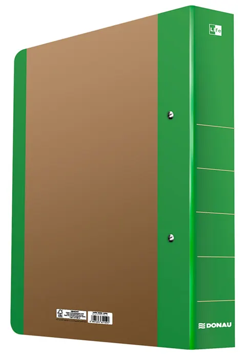 Segregator DONAU LIFE ringowy A4/50 2RD/30 zielony /3835001FSC-06/