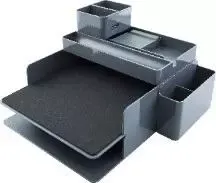Organizer Biurkowy Wielofunkcyjny Szary Na Telefon Dokumenty Tablet Olife