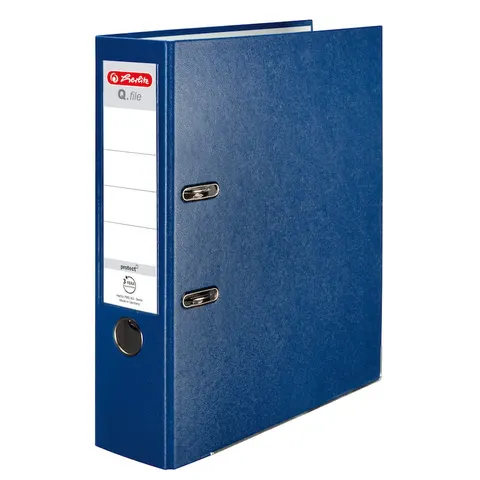 Segregator z mechanizmem A4 80mm HERLITZ Q.FILE PP kol. niebieski 11167418