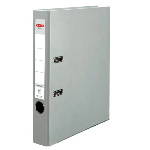 Segregator z mechanizmem A4 50mm HERLITZ Q.FILE PP kol. popielaty 11167525