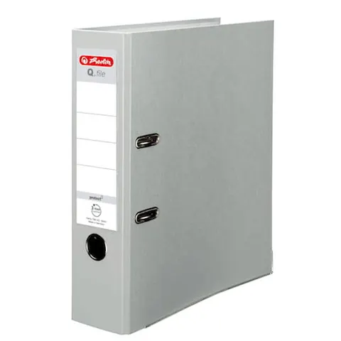 Segregator z mechanizmem A4 80mm HERLITZ Q.FILE PP kol. popielaty 11167459