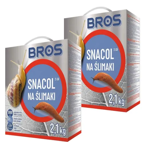 BROS Środek na ślimaki MOCNY SNACOL 2,1kg, pakiet 2 szt